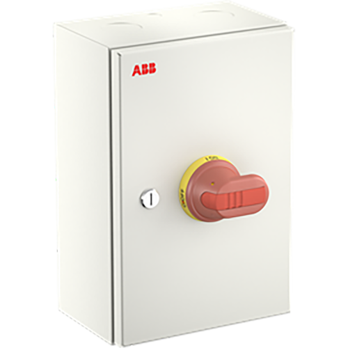 ABB Componenten OTL100GA3M Onderhoudsschakelaar steel sheet, 100A, 3P, geel/rode hende - 9paa00000324108 - 20211648