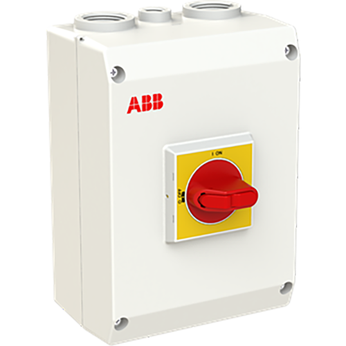 ABB Componenten OTE40GA4M EMC Onderhoudsschakelaar plastic, 40A, 4P, geel/rode hendel, - 9paa00000324135 - 20211837