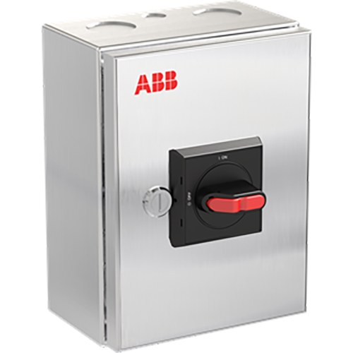 ABB Componenten OTR63GB4M Onderhoudsschakelaar stainless steel, 63A, 4P, zwarte hendel - 9paa00000324150 - 20211672