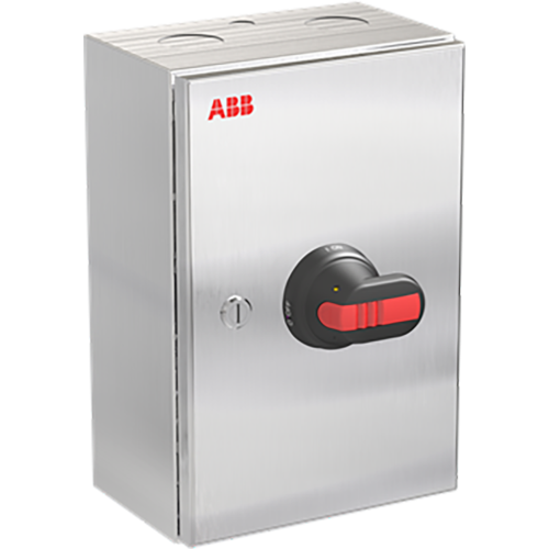 ABB Componenten OTR100GB4M Onderhoudsschakelaar stainless steel, 100A, 4P, zwarte hend - 9paa00000324165 - 20211690