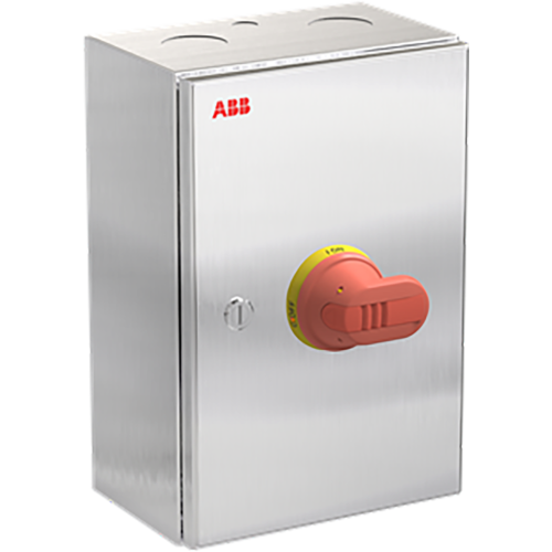 ABB Componenten OTR125GA3M Onderhoudsschakelaar stainless steel, 125A, 3P, geel/rode h - 9paa00000324171 - 20211726