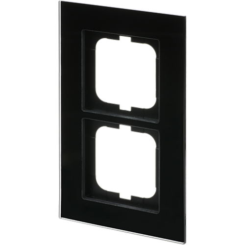 ABB Busch-Jaeger afdekraam 2v c-glas zwart - 9paa00000325087 - 20089480