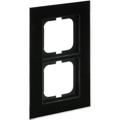 ABB Busch-Jaeger afdekraam 2v c-glas zwart - 9paa00000325088 - 20089480