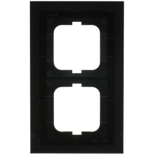 ABB Busch-Jaeger afdekraam 2v c-glas zwart - 9paa00000325089 - 20089480