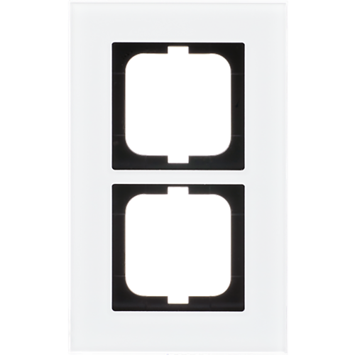ABB Busch-Jaeger afdekraam 2v s-witglas - 9paa00000325096 - 20089574