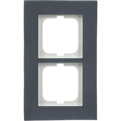 ABB Busch-Jaeger afdekraam 2v carat-porselein antraciet - 9paa00000325101 - 20089702