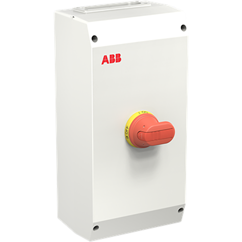 ABB Componenten OTE63GA6B EMC Onderhoudsschakelaar plastic, 63A, 6P, geel/rode hendel, - 9paa00000325733 - 20211604