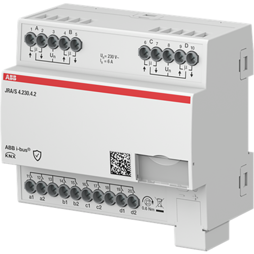 ABB Busch-Jaeger Jaloezie- en rolluikactuator Travel Det, Bin ingang, 4-f, 230 V handma - 9paa00000326996 - 20087900