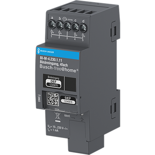 ABB Busch-Jaeger Busch-free@home&reg; Binaire ingang 4-voudig, 10-230 V handmatige bedienin - 9paa00000329371 - 20087938