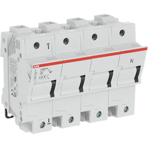 ABB Componenten Zekeringhouder voor 22 x 58mm zekeringen 3 polig + N, max 100A - 9paa00000334876 - 20124575