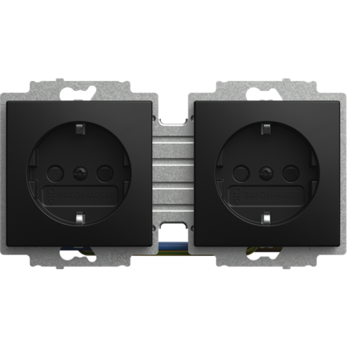 ABB Busch-Jaeger wcd ra kv dubbel hor cpl inb SI-B-matzwart - 9paa00000335875 - 20172385