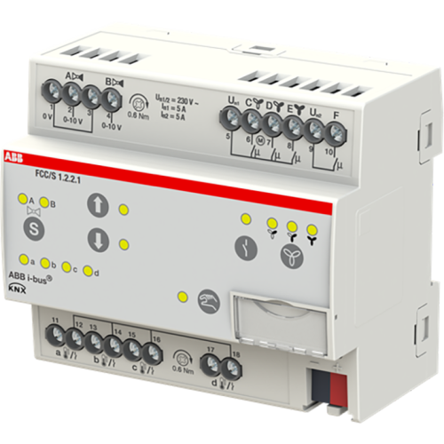 ABB Busch-Jaeger Fan Coil Controller ClimaEco KNX 0-10V, 3-stage, handbediening, MDRC - 9paa00000336395 - 20087839
