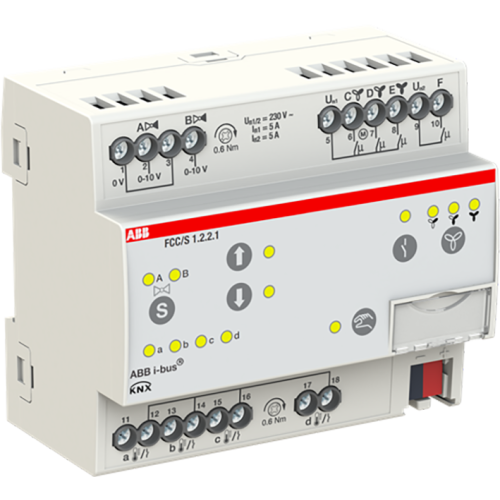 ABB Busch-Jaeger Fan Coil Controller ClimaEco KNX 0-10V, 3-stage, handbediening, MDRC - 9paa00000336396 - 20087839