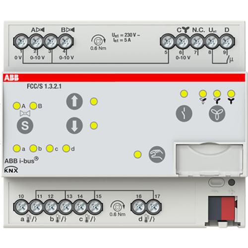 ABB Busch-Jaeger Fan Coil Controller ClimaEco KNX 0-10V, 0-10V, handbediening, MDRC - 9paa00000336397 - 20087841