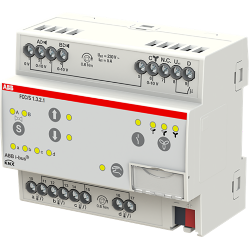ABB Busch-Jaeger Fan Coil Controller ClimaEco KNX 0-10V, 0-10V, handbediening, MDRC - 9paa00000336398 - 20087841