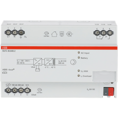 ABB Busch-Jaeger KNX voeding met noodvoorziening, 640 mA - 9paa00000337616 - 20087883