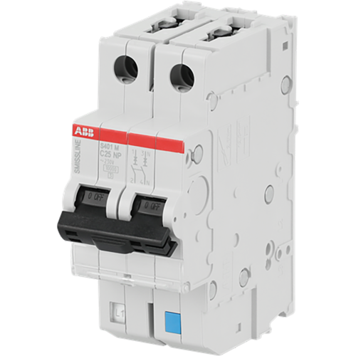 ABB Componenten Installatieautomaat 1 polig + NP, C kar.,25A, 10kA - 9paa00000340384 - 20113147