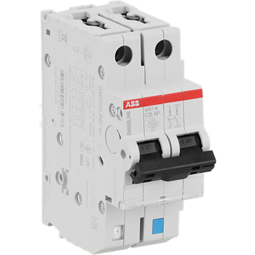 ABB Componenten Installatieautomaat 1 polig + NP, C kar.,25A, 10kA - 9paa00000340385 - 20113147