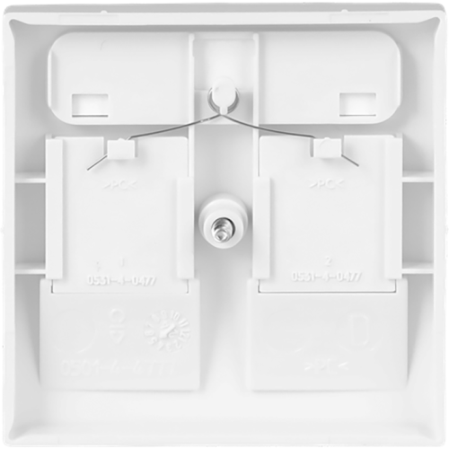 B&J centraalplaat data 2x rj45 schuifjes wit 1800-914 - 9paa00000346115 - 3030229