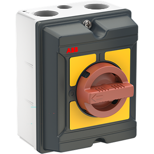 ABB Componenten OTA40GS3Y EMC Onderhoudsschakelaar aluminium, 40A, 4P, geel/rode hende - 9paa00000352037 - 20211931