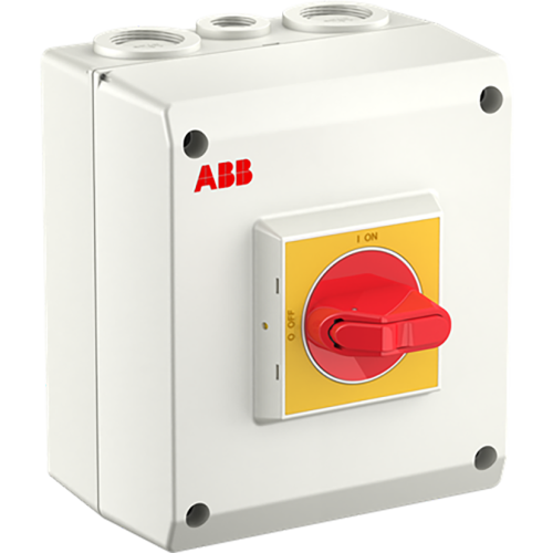 ABB Componenten OTE16GA3MQ EMC Onderhoudsschakelaar plastic, 16A, 3P, geel/rode hendel - 9paa00000352067 - 20211813