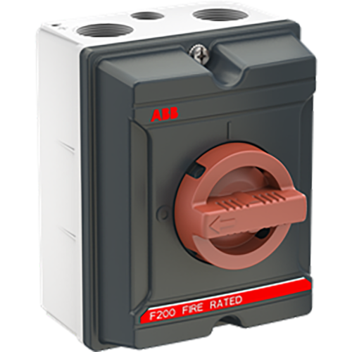 ABB Componenten OKA40GS4RF2 F200 EMC Onderhoudschakelaar aluminium, 40A, 4P, F200 fire - 9paa00000352073 - 20211959