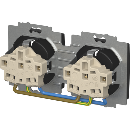 ABB Busch-Jaeger wcd ra dubbel hor cpl inb SI-B-matzwart - 9paa00000352958 - 20172384