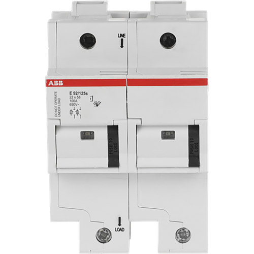 ABB Componenten Zekeringhouder voor 22 x 58mm zekeringen 2 polig , max 100A + indicato - 9paa00000356310 - 20124367