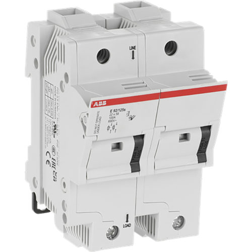 ABB Componenten Zekeringhouder voor 22 x 58mm zekeringen 2 polig , max 100A + indicato - 9paa00000356312 - 20124367