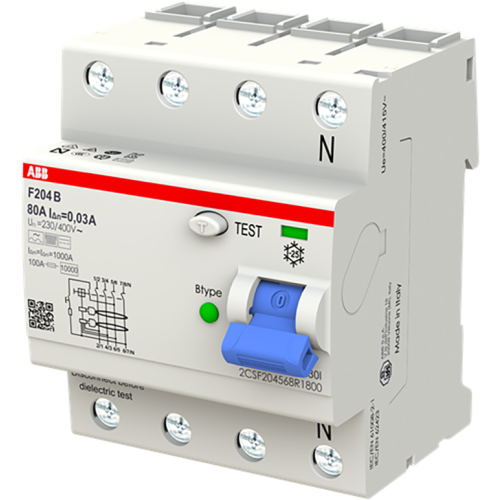 ABB Componenten Aardlekschakelaar F200 - 4P - 30 mA - 80 A - Type B - 9paa00000357036 - 20196904