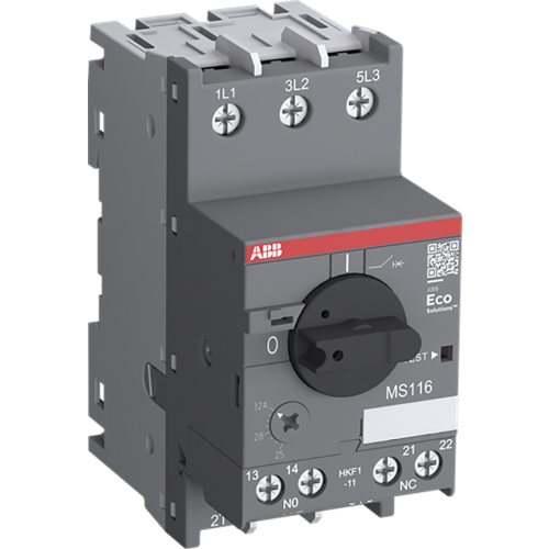 ABB Componenten Motorbeveiligingsschakelaar MS116 serie 20-25A, HKF1-11 gemonteerd - 9paa00000366746 - 20202491