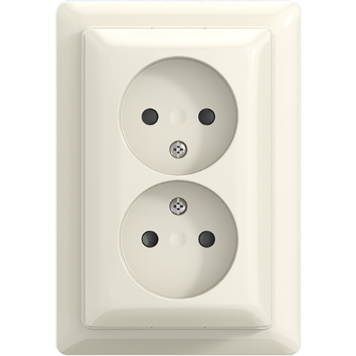ABB Busch-Jaeger wcd kv dubbel + plaat opb b-AP+ wit - 9paa00000370696 - 20196849