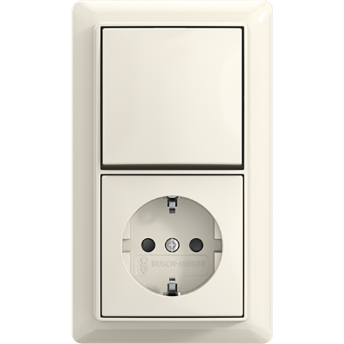 ABB Busch-Jaeger combinatie ra kv wis + plaat opb b-AP+ wit - 9paa00000370698 - 20196851