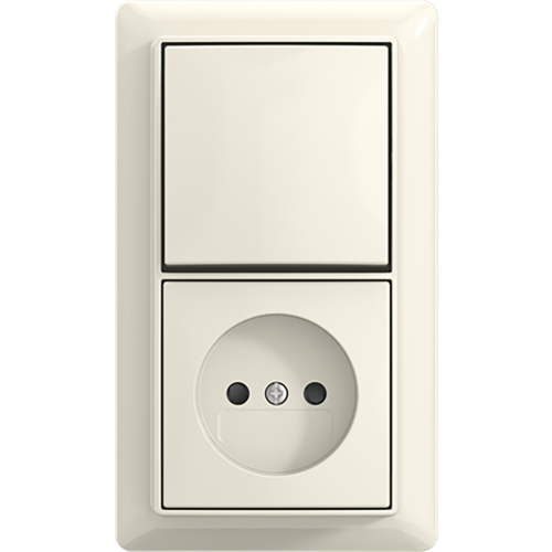 ABB Busch-Jaeger combinatie kv wis + plaat opb b-AP+ wit - 9paa00000370702 - 20196855