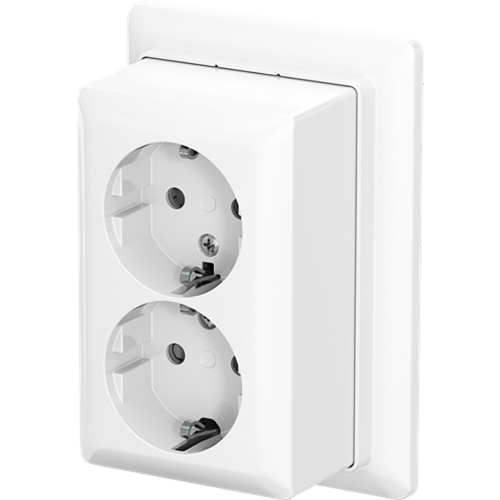 ABB Busch-Jaeger wcd ra kv dubbel + plaat opb b-AP+ alpine wit - 9paa00000370725 - 20196846