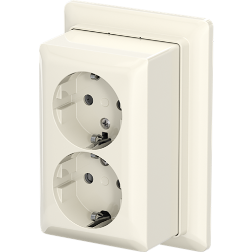 ABB Busch-Jaeger wcd ra kv dubbel + plaat opb b-AP+ wit - 9paa00000370726 - 20196847