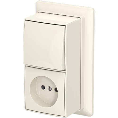 ABB Busch-Jaeger combinatie kv wis + plaat opb b-AP+ wit - 9paa00000370734 - 20196855