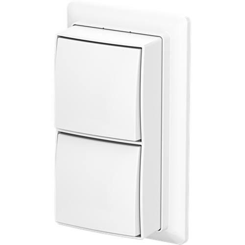 ABB Busch-Jaeger schak wis/wis + plaat opb b-AP+ alpine wit - 9paa00000370737 - 20196858