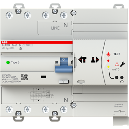 ABB Componenten Aardlekschakelaar F-ARI4test B-40/0.03 Autotest / Auto herinschakeling - 9paa00000373358 - 20209814