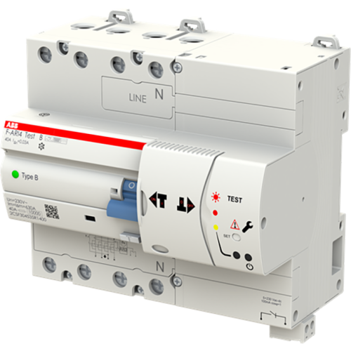 ABB Componenten Aardlekschakelaar F-ARI4test B-40/0.03 Autotest / Auto herinschakeling - 9paa00000373359 - 20209814