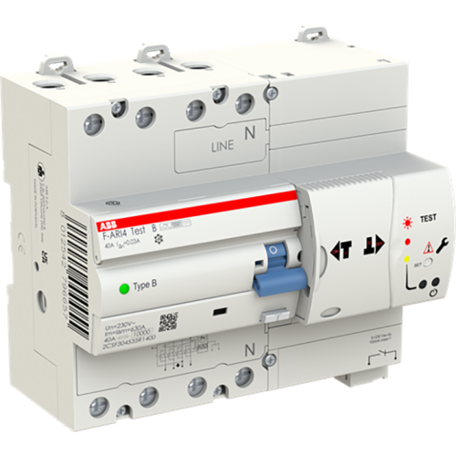 ABB Componenten Aardlekschakelaar F-ARI4test B-40/0.03 Autotest / Auto herinschakeling - 9paa00000373360 - 20209814