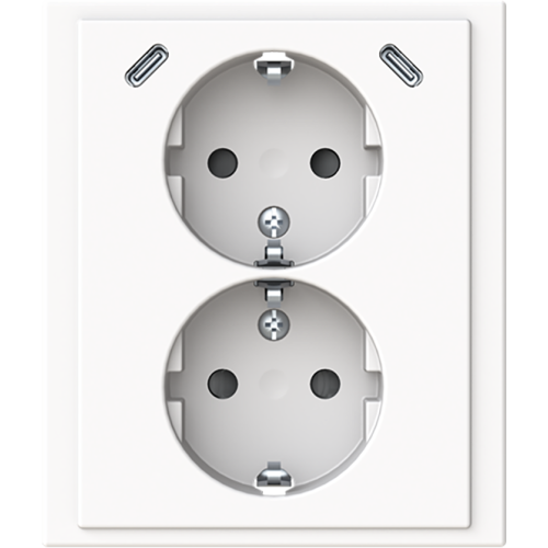ABB Busch-Jaeger wcd ra dubbel kv + USB-C/C inbouw Future studiowit - 9paa00000374233 - 20196829