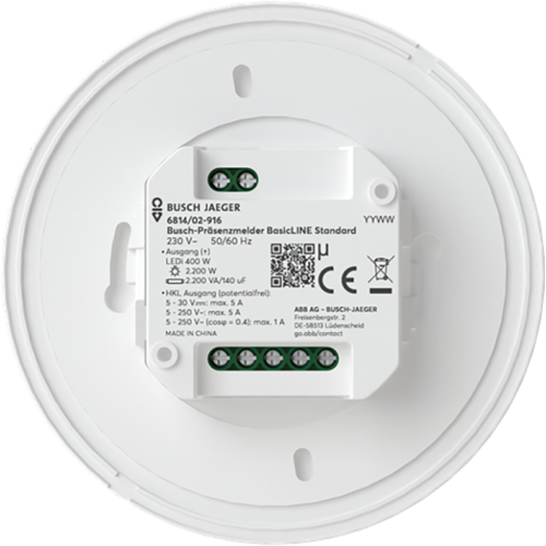 ABB Busch-Jaeger Aanwezigheidsmelder BasicLINE Standaard 10 m wit - 9paa00000374441 - 20202483