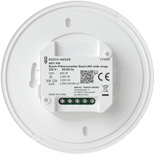 ABB Busch-Jaeger Aanwezigheidsmelder BasicLINE Groot bereik 24 m wit - 9paa00000374465 - 20202484