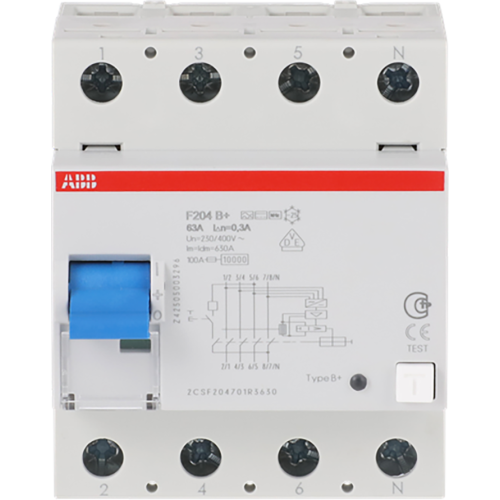 ABB Componenten Aardlekschakelaar F204B+63/0,3 - 9paa00000377856 - 20202503