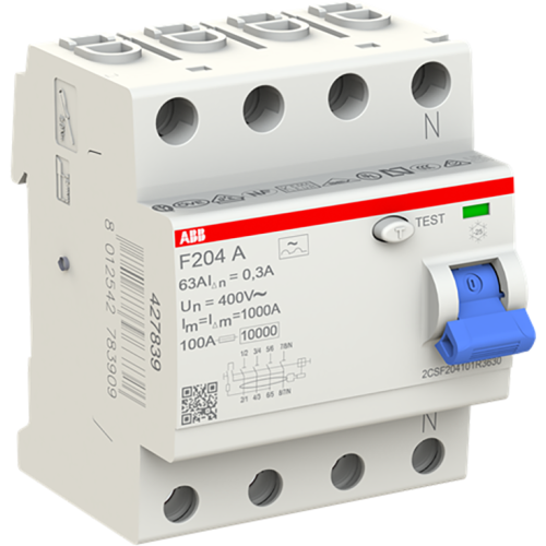 HAF aardlekschakelaar 4p 63a 300ma F 204 A 63/0,3 - 9paa00000397374 - 6800150