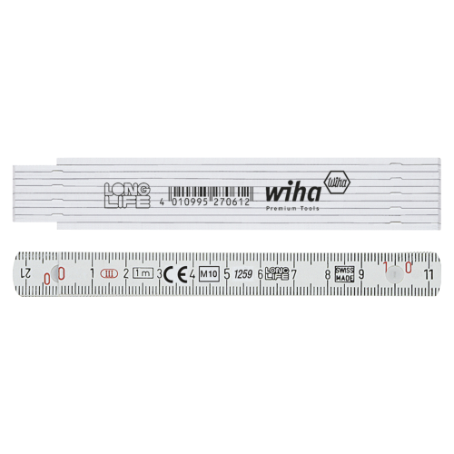 WIHA Longlife Duimstok 410 1000 metrisch 10 delen (wit) 13mm/1m - A3e3c6ab 0054 4742 a799 cdeb89524479 - 20208279