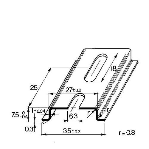 Calpe Din- en montagerail TS35: H7,5 Gat 6,3mm sendzimir verzinkt - A40263e1 178b 4931 ae18 db25af749576 - 20156963