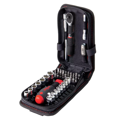 WIHA Dopsleutel- en bitset 1/4" 625M incl. tas met riemclip, 40-delig - A6718041 4303 41b5 8cf3 ac73c3b25cd1 - 20014366