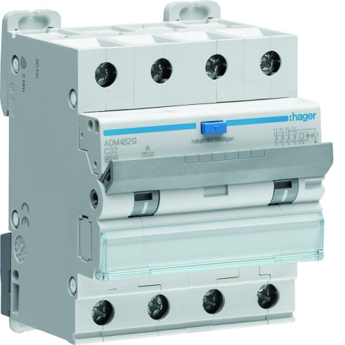HAGER aardlekautomaat 3p+n c32a ADM482G - Adm482g - 11000486